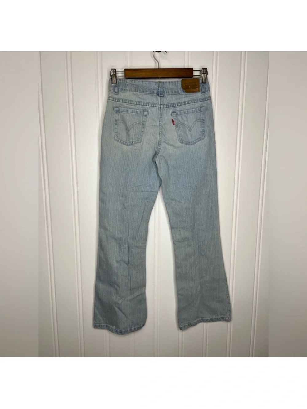 Levi’s Stretch Flare girls Jeans Size 14 Light Wash Low Rise Y2K